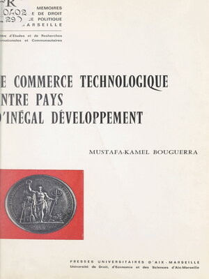 cover image of Le commerce technologique entre pays d'inégal développement
